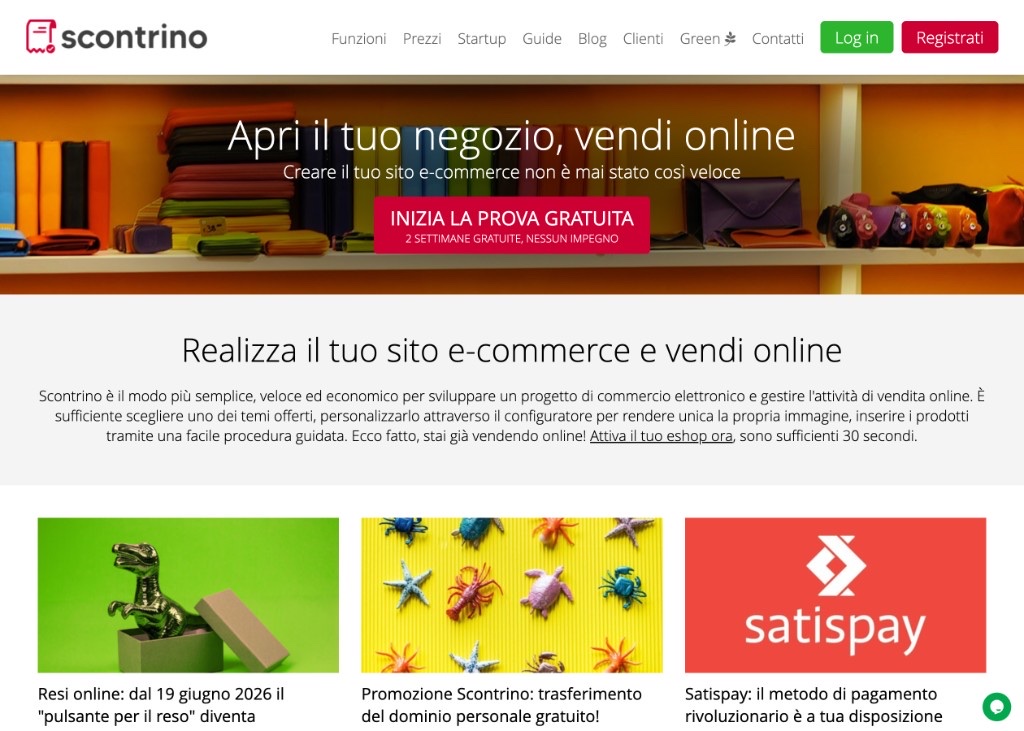 Scontrino website preview